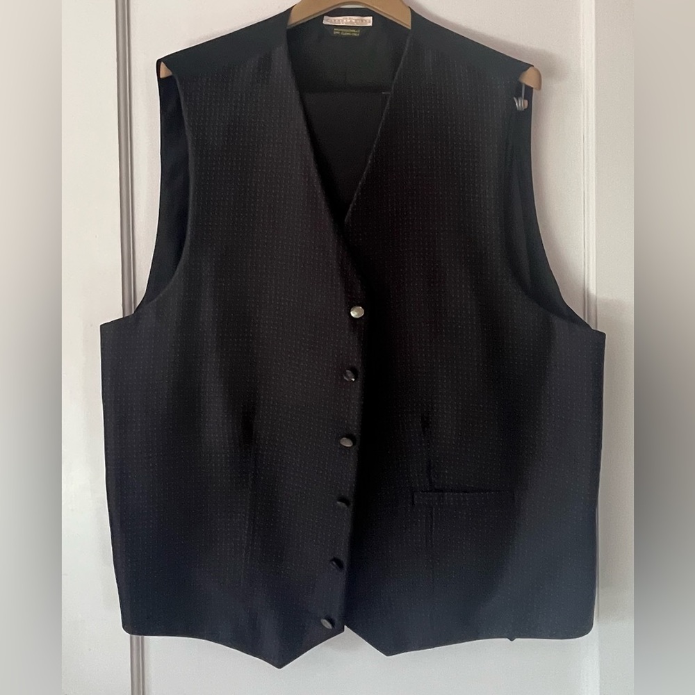 Men's Black Silk Formal Vest